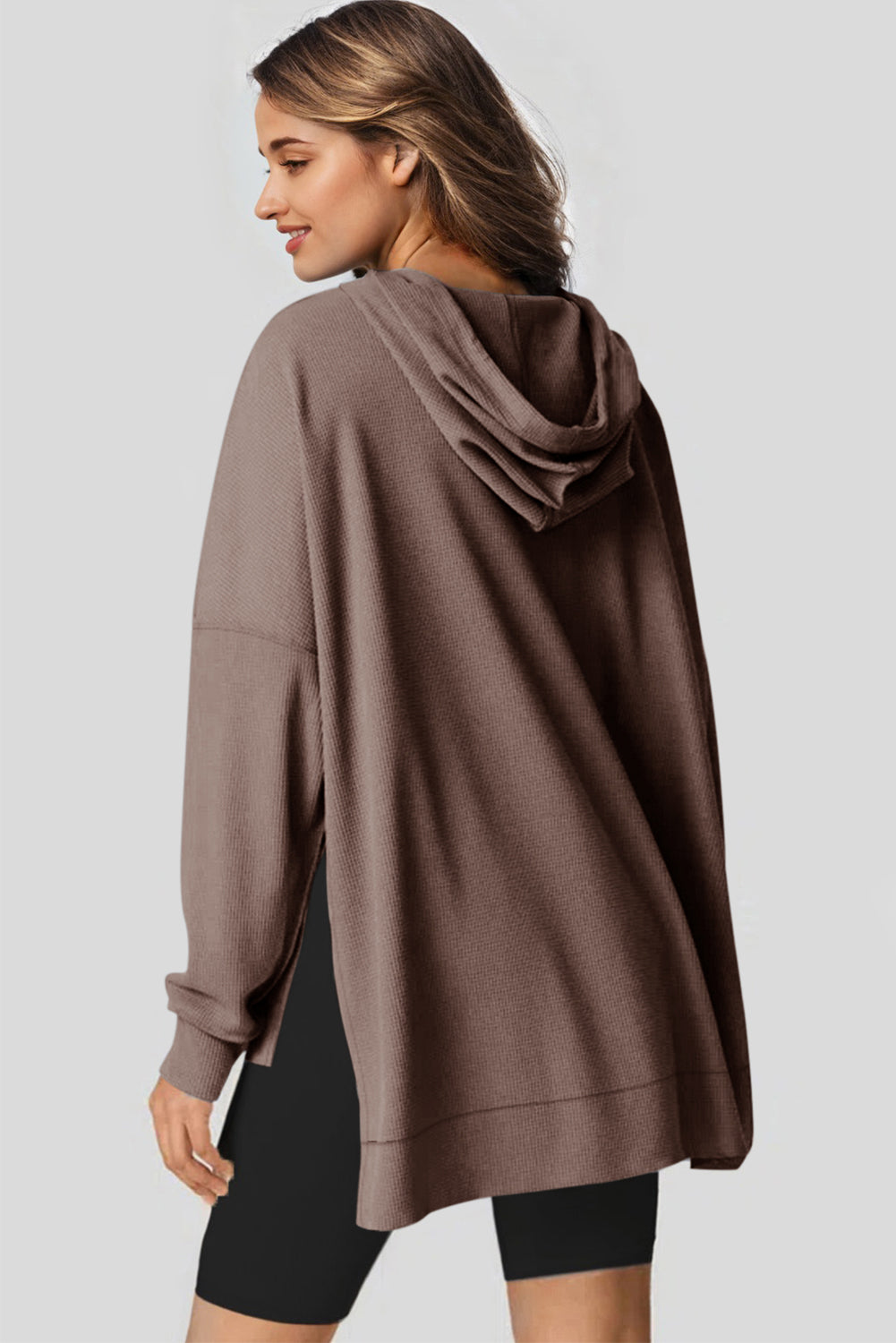 Versatile Waffle Knit Hoodie