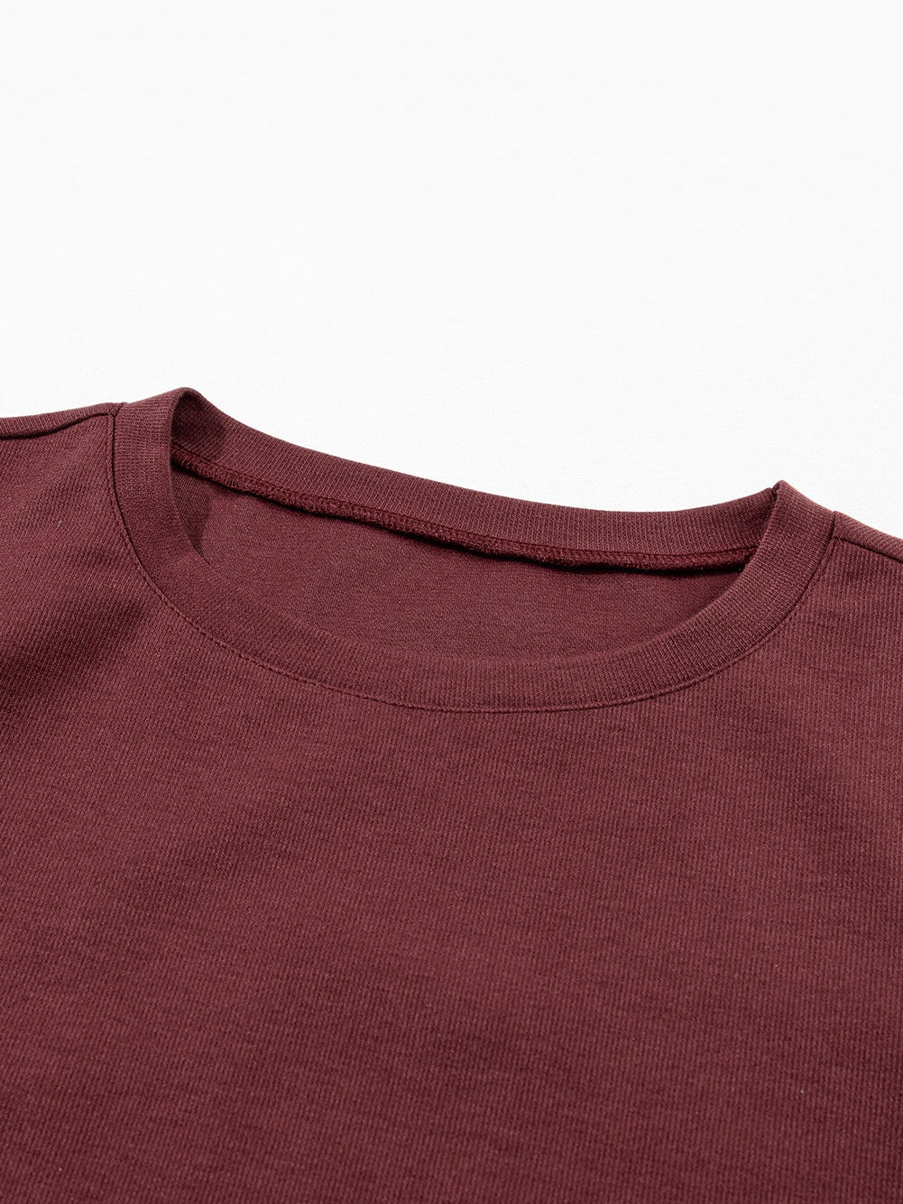 Wine-Colored Puff Sleeve Top