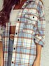Women's Plaid Shirt Jacket