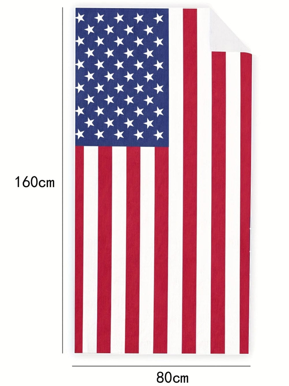 Fiery Red Stars and Stripes Patriotic Bath Towel