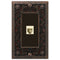 Filigree Aged Bronze Cast - 1 Phone Jack Wallplate