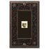 Filigree Aged Bronze Cast - 1 Phone Jack Wallplate