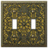 Placa de pared con filigrana de latón antiguo fundido - 2 palancas