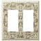 Placa de pared con filigrana antigua de fundición blanca - 2 balancines