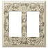 Placa de pared con filigrana antigua de fundición blanca - 2 balancines