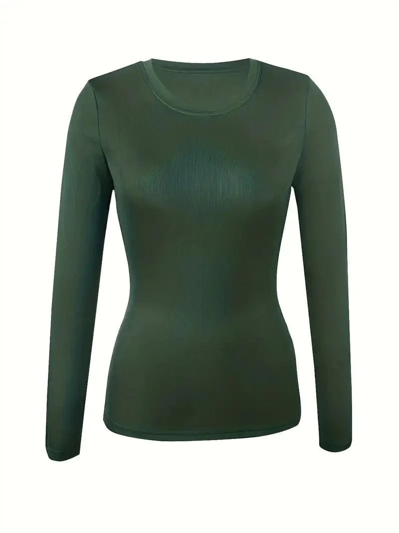 Form-Fitting Ribbed Knit Top