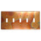 Flamed Copper - 5 Toggle Wallplate