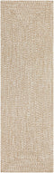 Alfombra trenzada de yute sintético de color crema