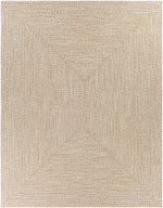 Alfombra trenzada de yute sintético de color crema