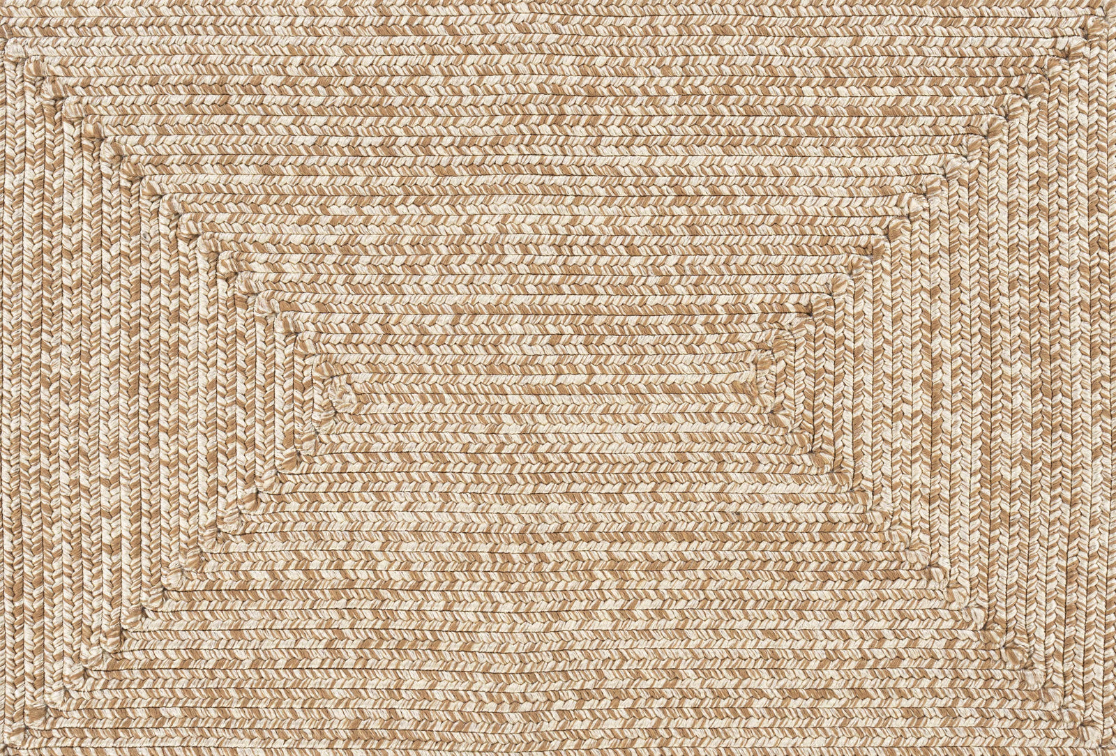 Alfombra trenzada de yute sintético de color crema