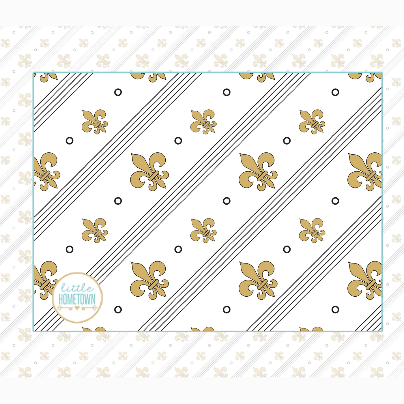 Manta de felpa con diseño de flor de lis de 60 x 80 cm