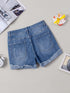 Floral Patchwork Distressed Yellow Denim Shorts