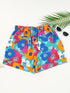 Floral Print Drawstring Casual Shorts with Multicolor Boho Style