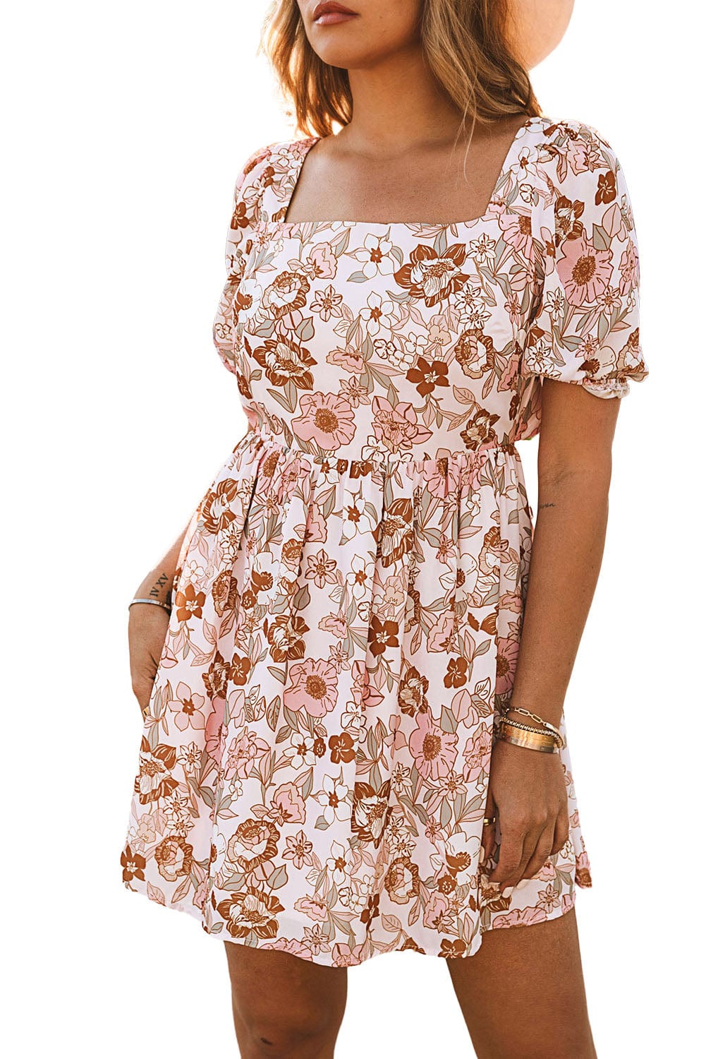Romantic Plus Size Floral Dress