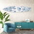 Tabla de surf acrílica con estampado floral para pared