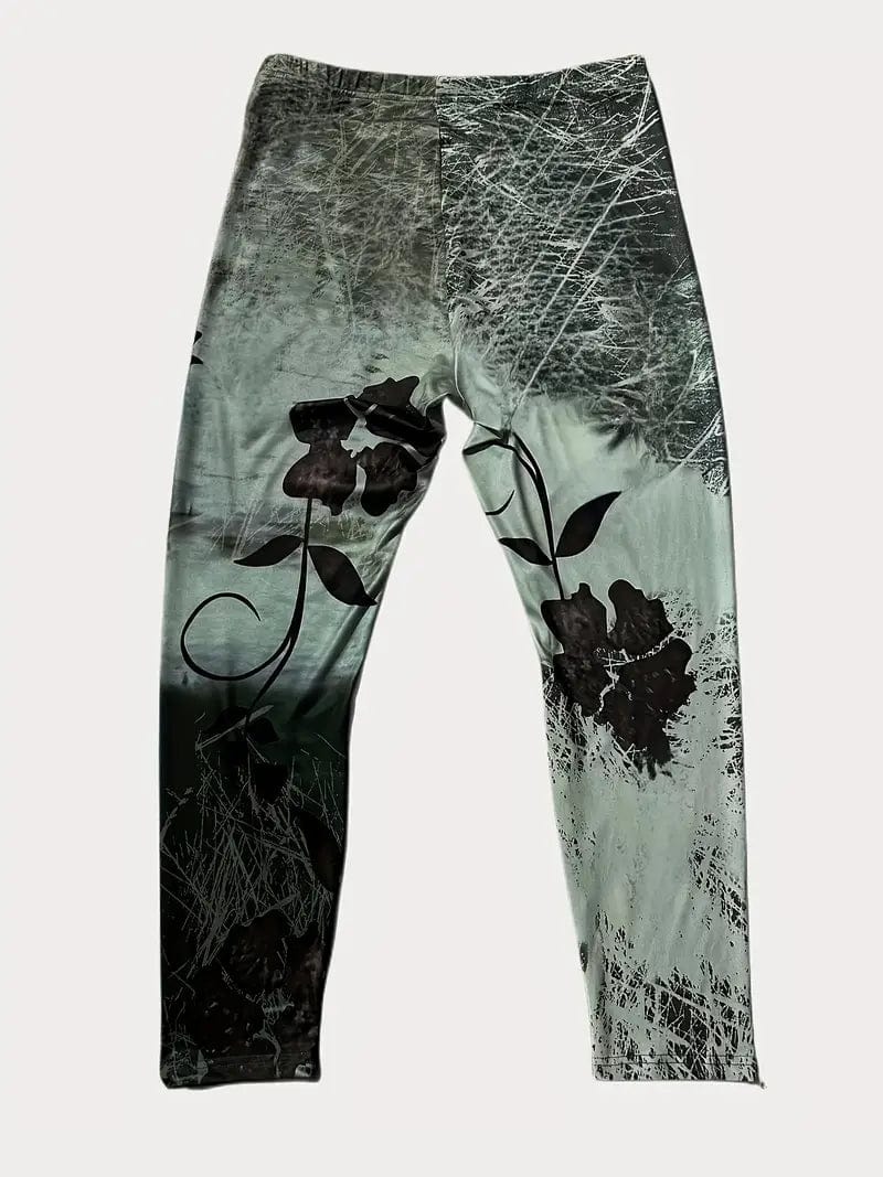 Edgy Floral Leggings