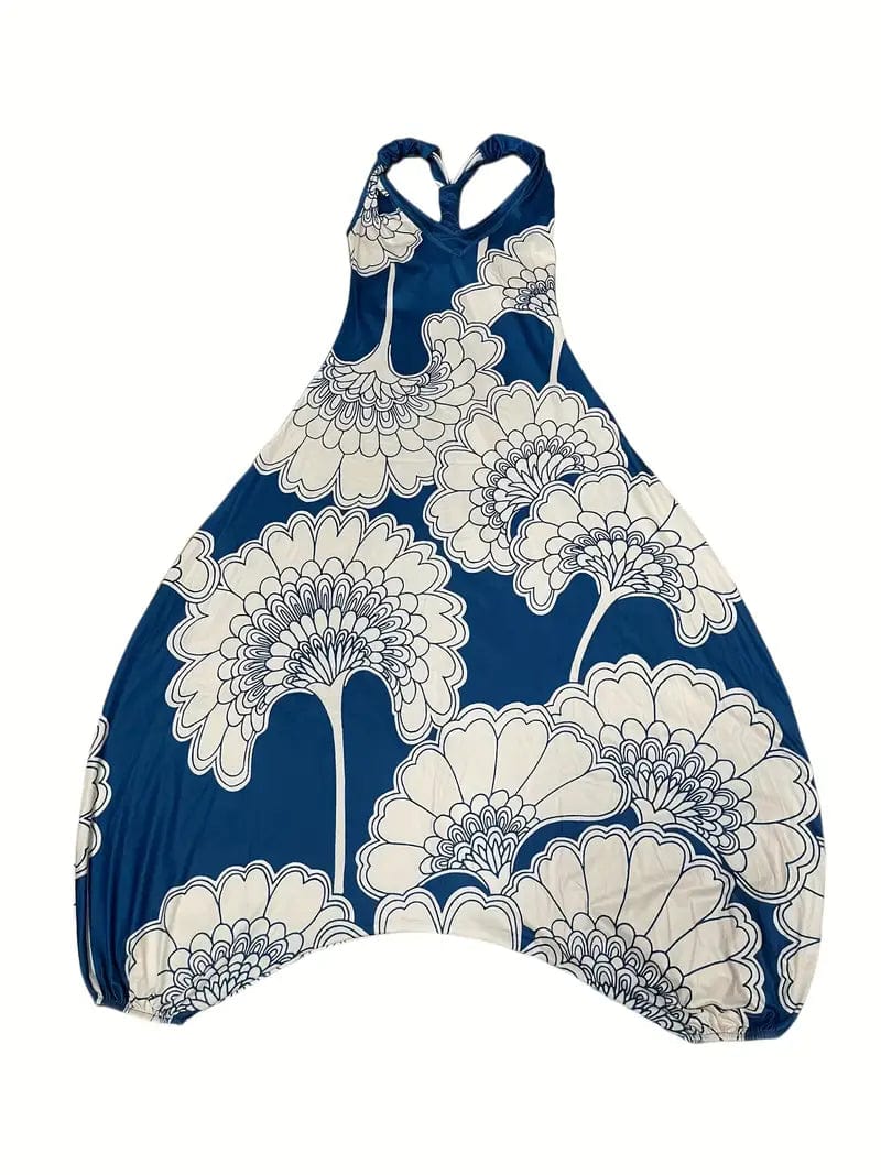 Relaxed Fit Off-Shoulder Floral Jumpsuit