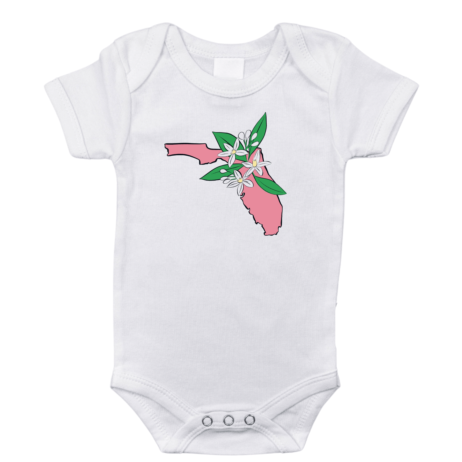 Body para bebé con estampado de flor de naranja de Florida