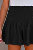 Flowy Black High Waist Ruffle Shorts