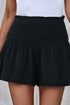 Flowy Black High Waist Ruffle Shorts