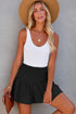Flowy Black High Waist Ruffle Shorts