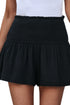 Flowy Black High Waist Ruffle Shorts