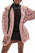 Long-Sleeve Corduroy Button-Down Shirt with Houndstooth