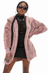Textured Corduroy and Houndstooth Blend Shirt Jacket