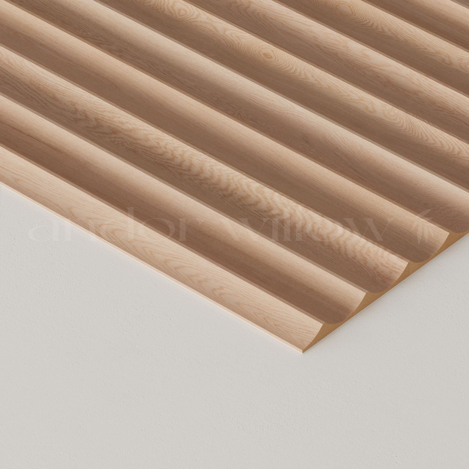 Paneles de madera estriados