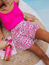 Fluttering Rose Leopard Print Casual Shorts