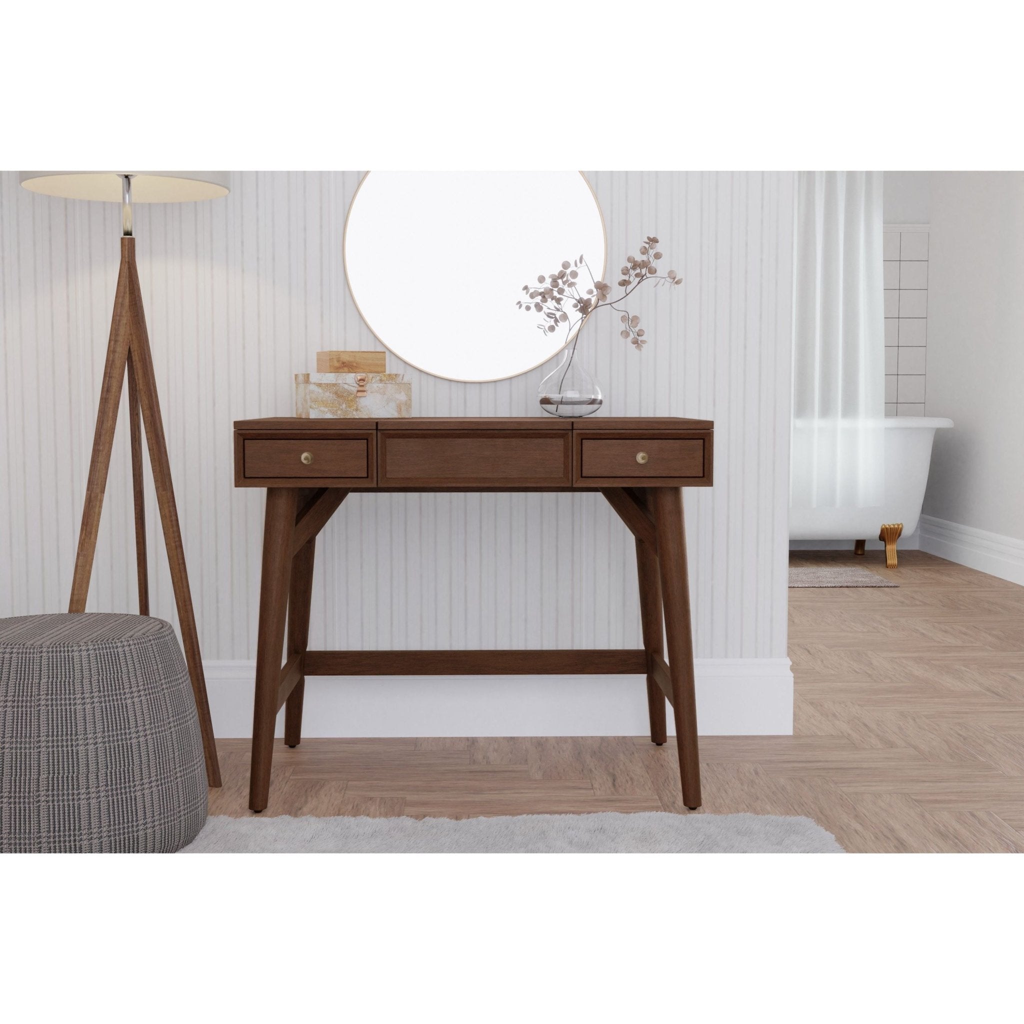 Tocador de dormitorio Flynn, nogal