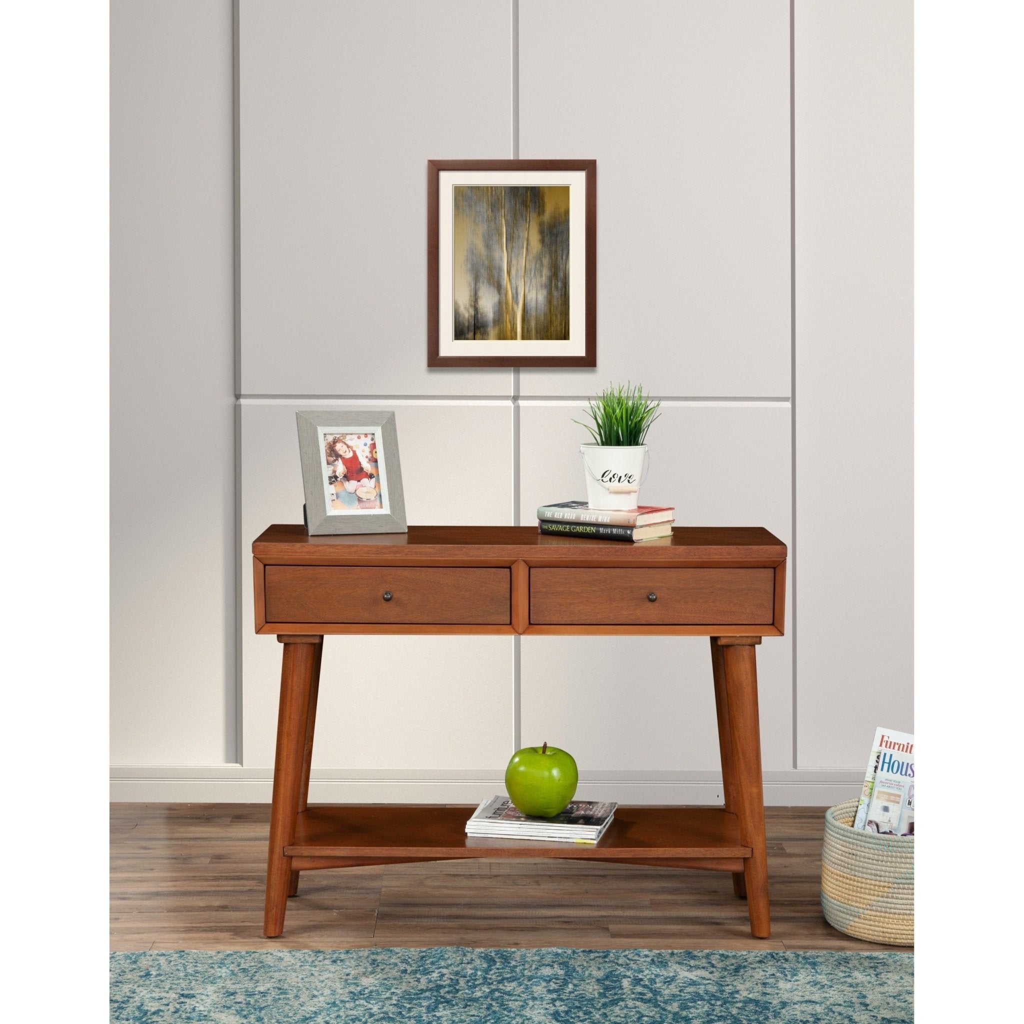 Mesa consola Flynn, castaño