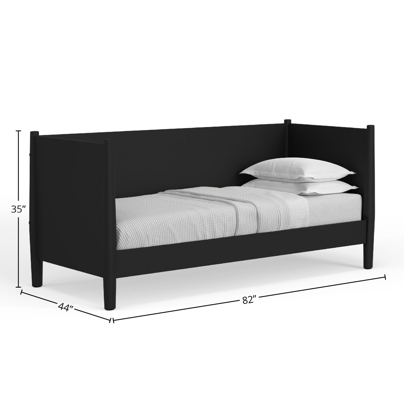 Cama de día Flynn, color negro