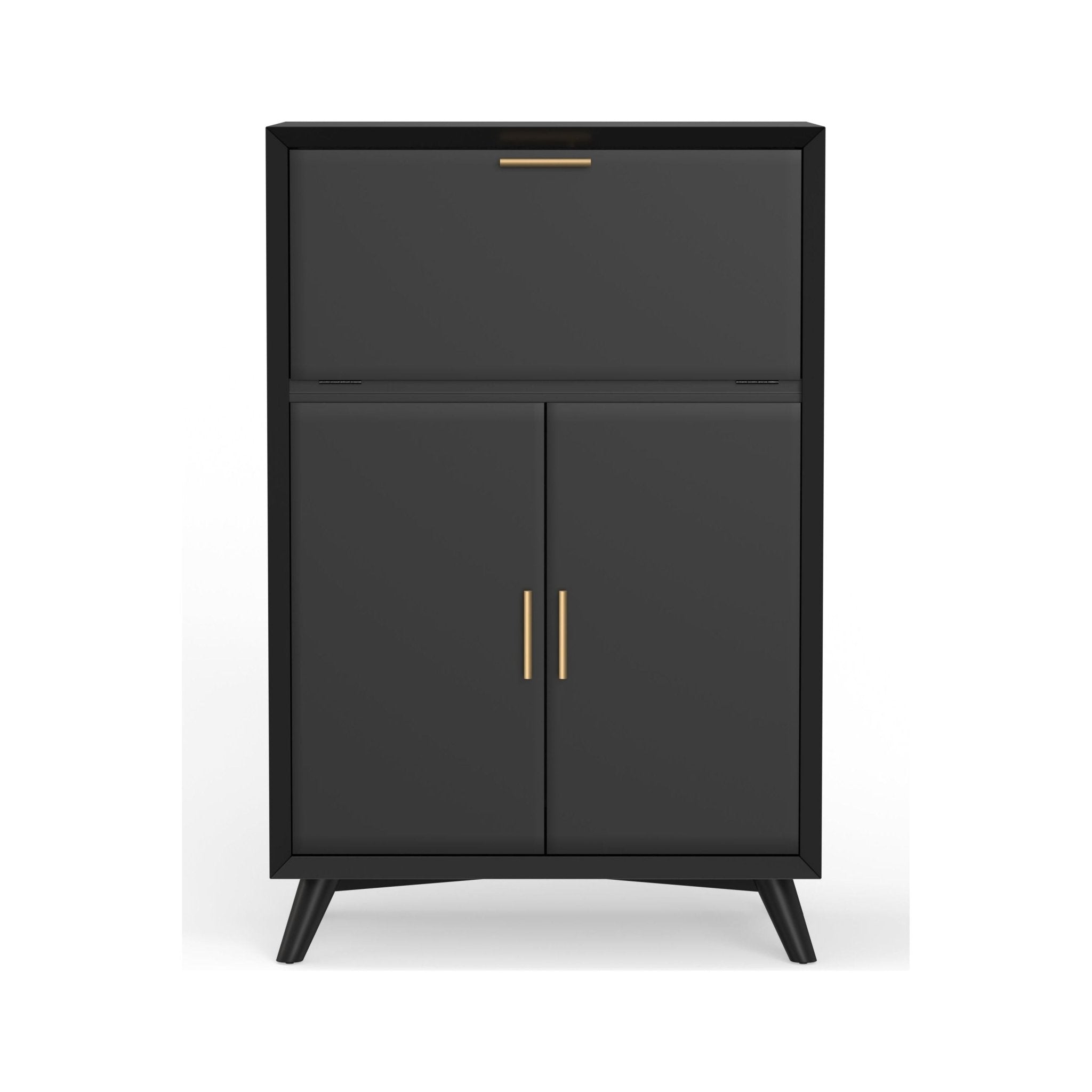 Mueble bar grande Flynn, color negro