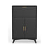 Mueble bar grande Flynn, color negro