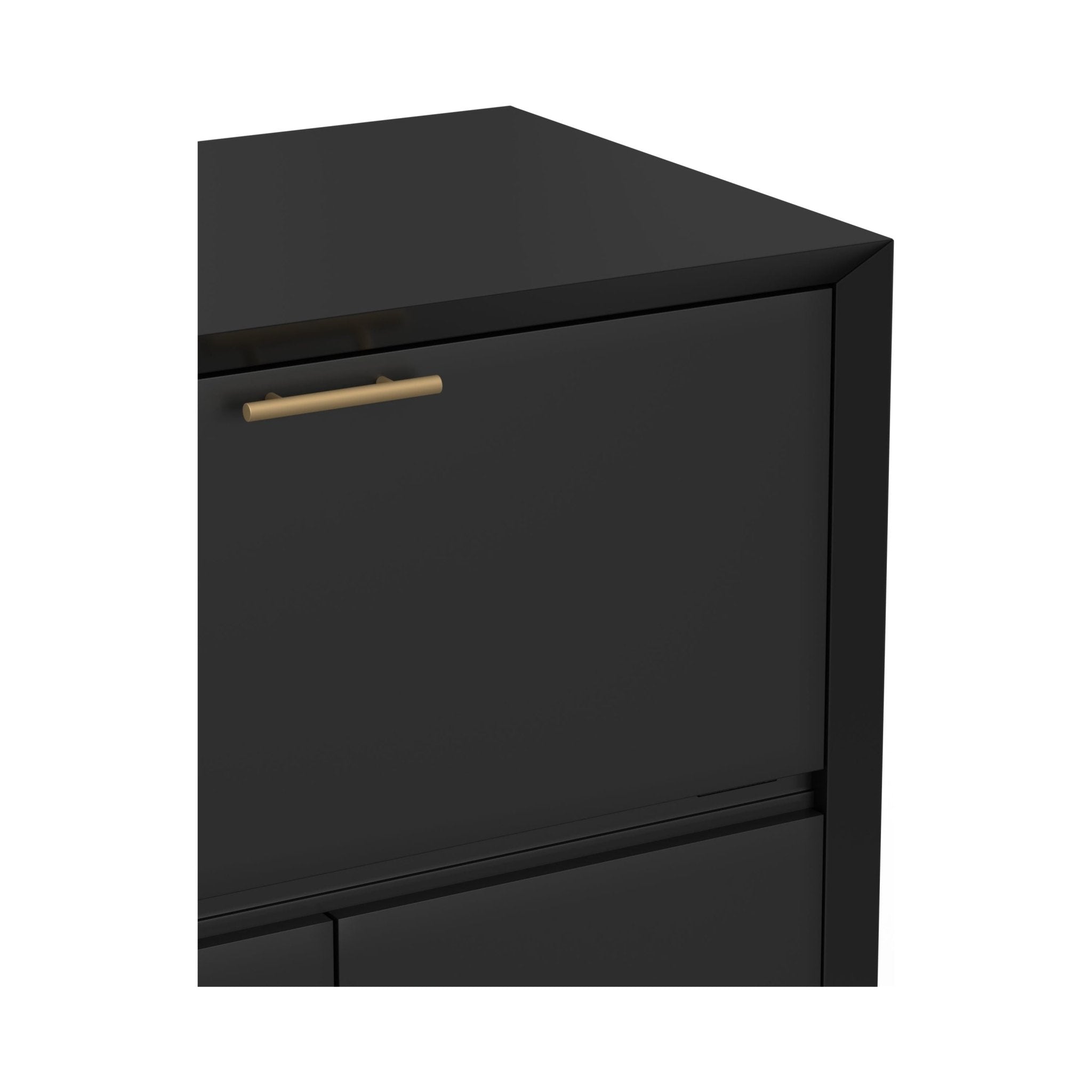 Mueble bar grande Flynn, color negro
