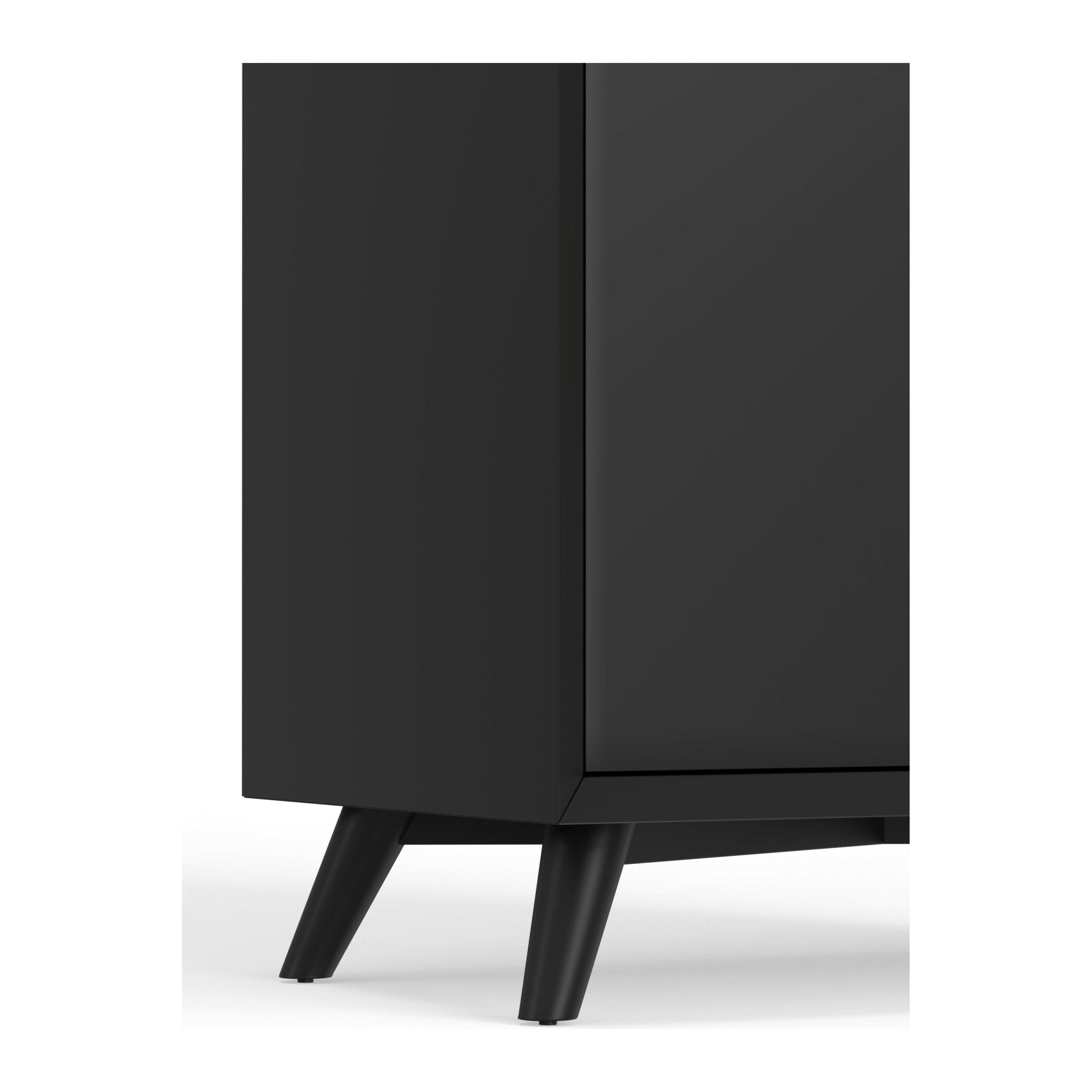Mueble bar grande Flynn, color negro