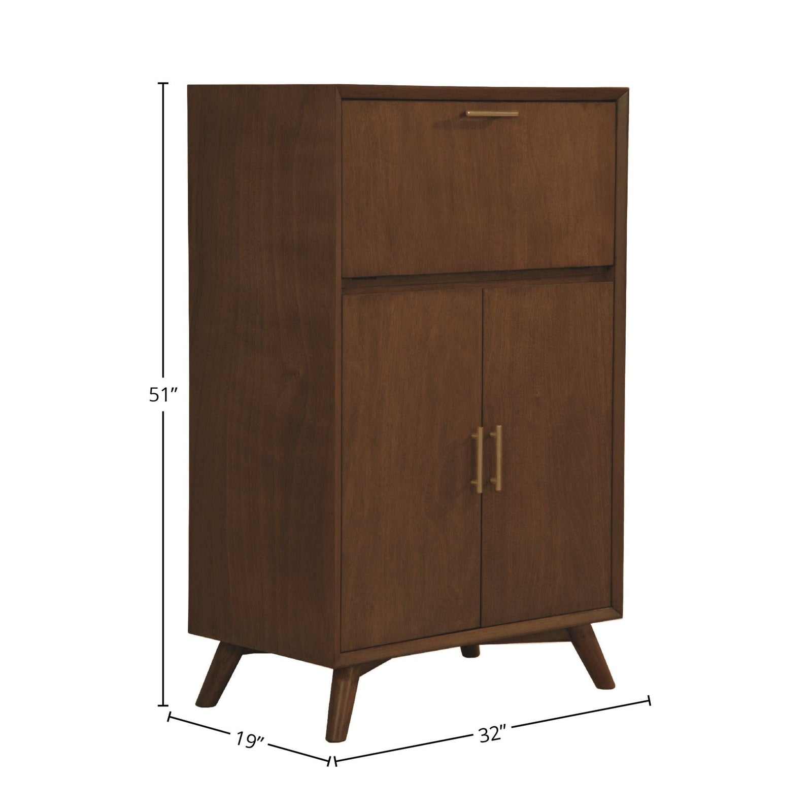 Mueble bar grande Flynn, nogal
