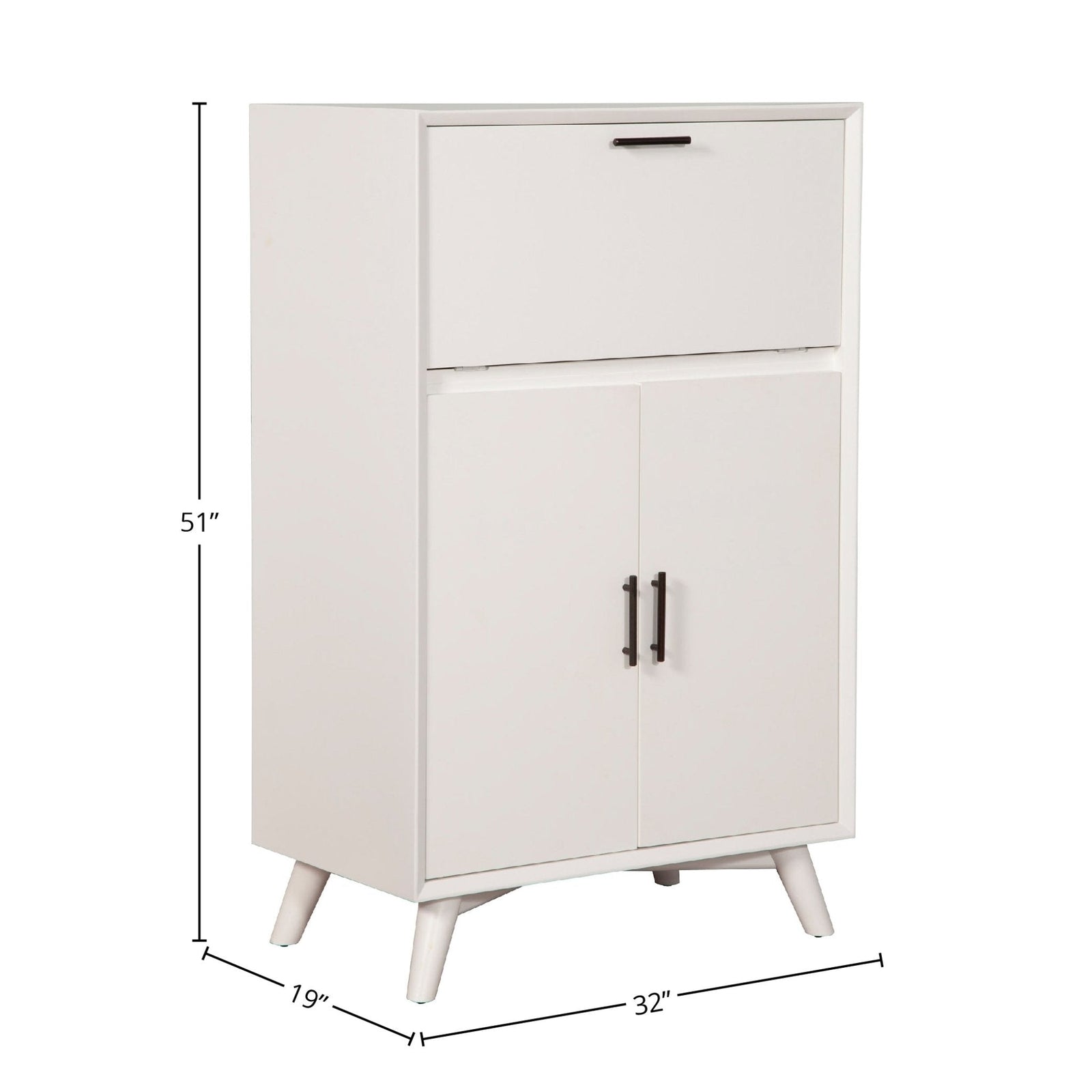 Mueble bar grande Flynn, color blanco