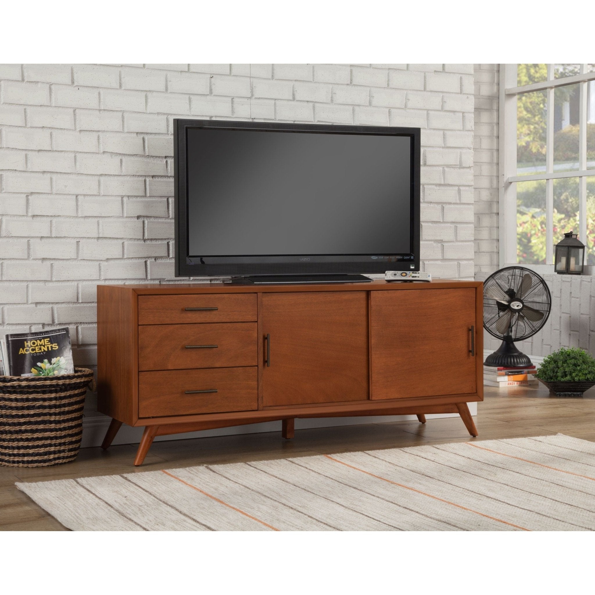 Consola de TV grande Flynn, color castaño