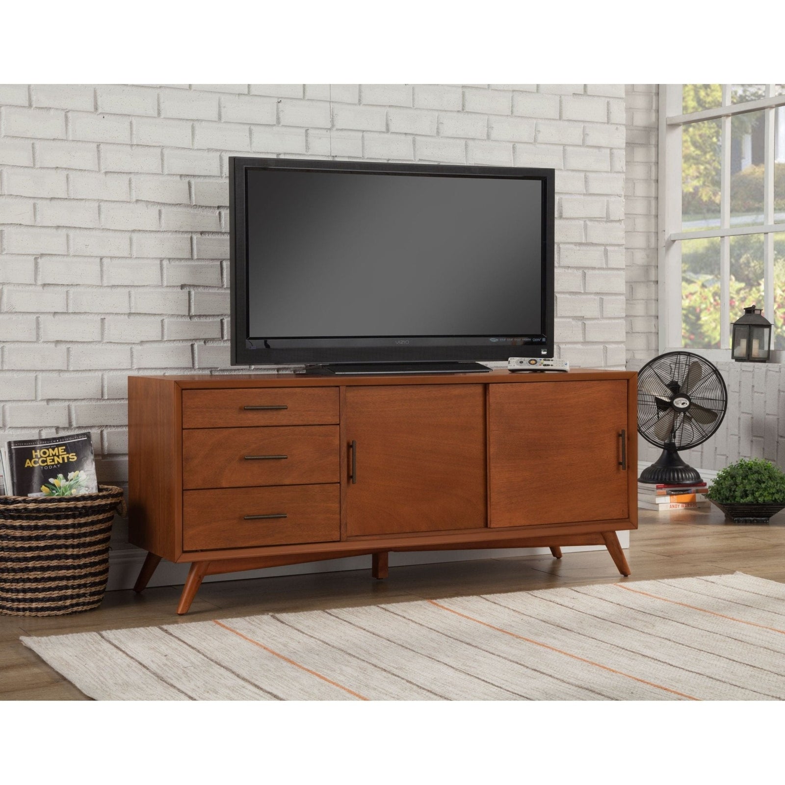 Consola de TV grande Flynn, color castaño