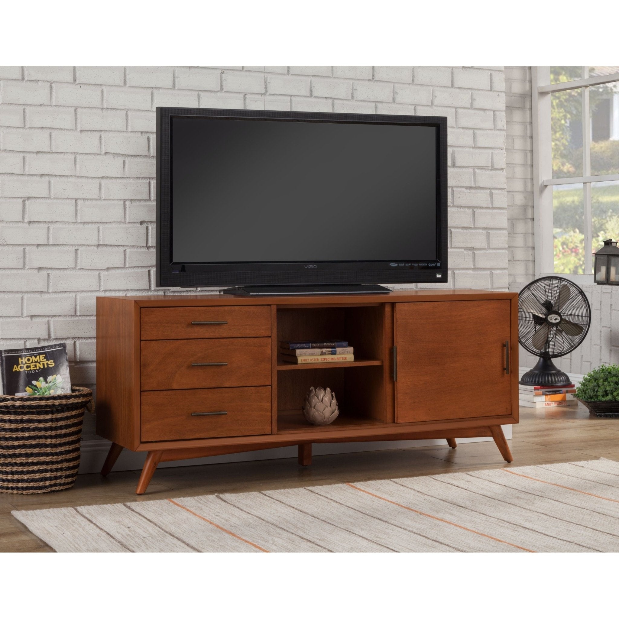 Consola de TV grande Flynn, color castaño