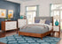 Cama con paneles Flynn, castaño/gris
