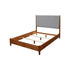 Cama con paneles Flynn, castaño/gris