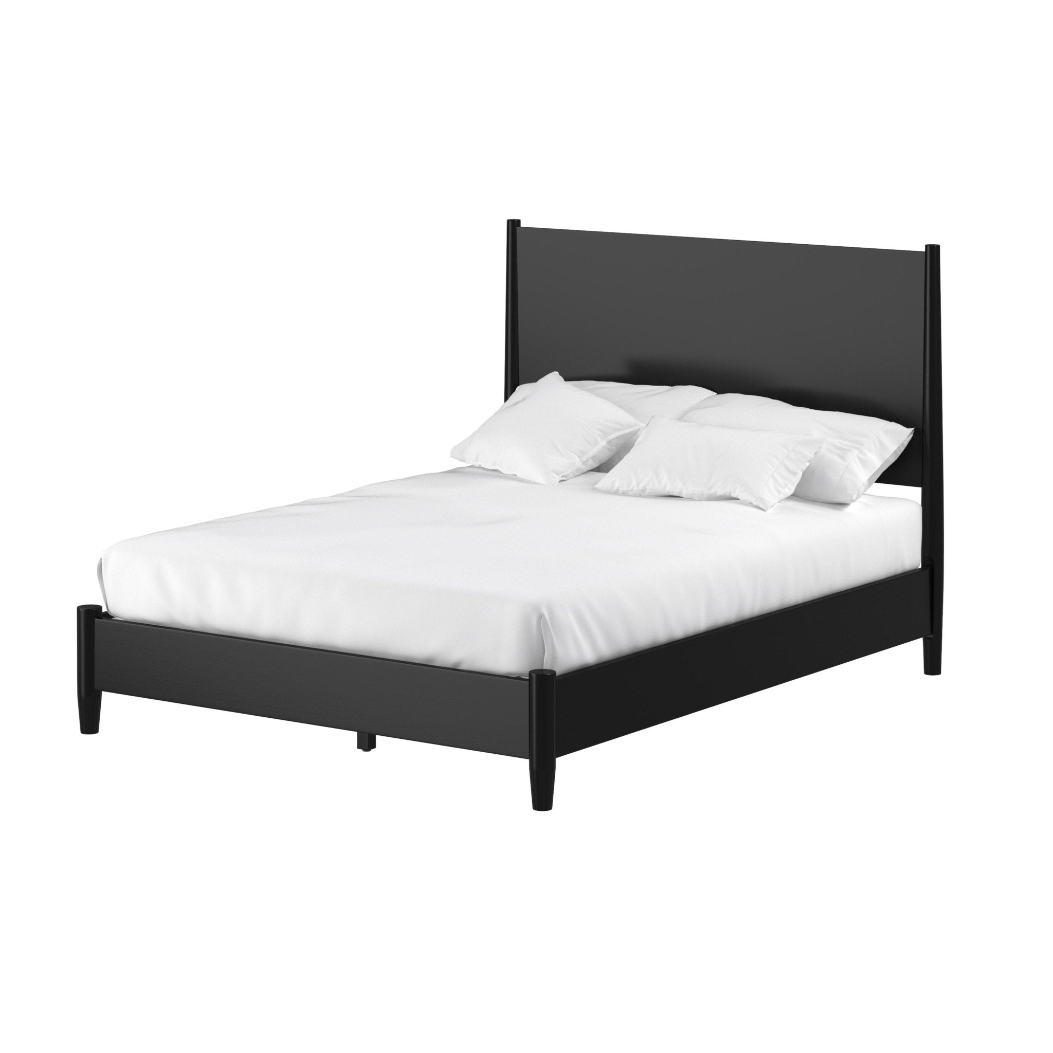 Cama con paneles Flynn, color negro