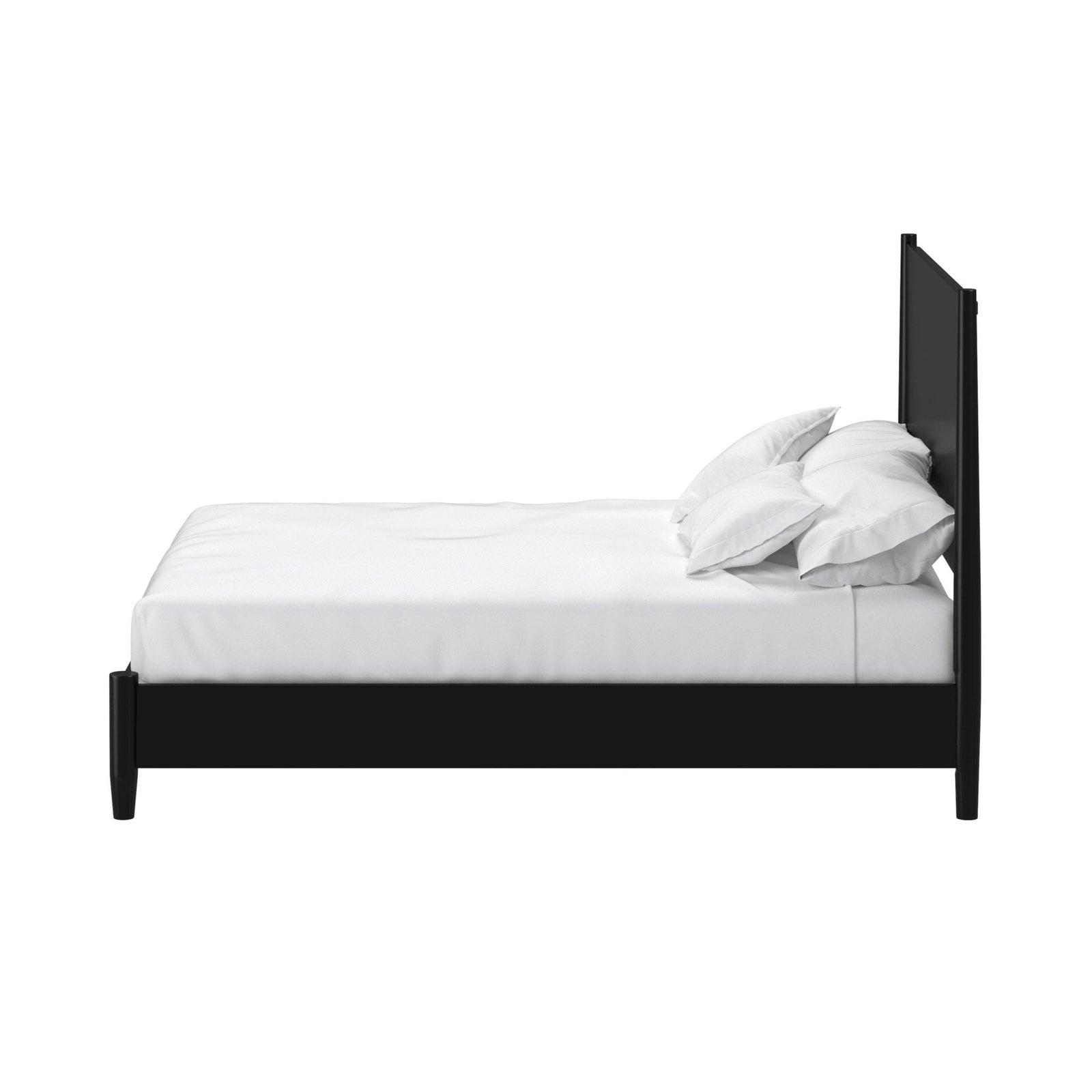 Cama con paneles Flynn, color negro