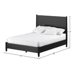 Cama con paneles Flynn, color negro