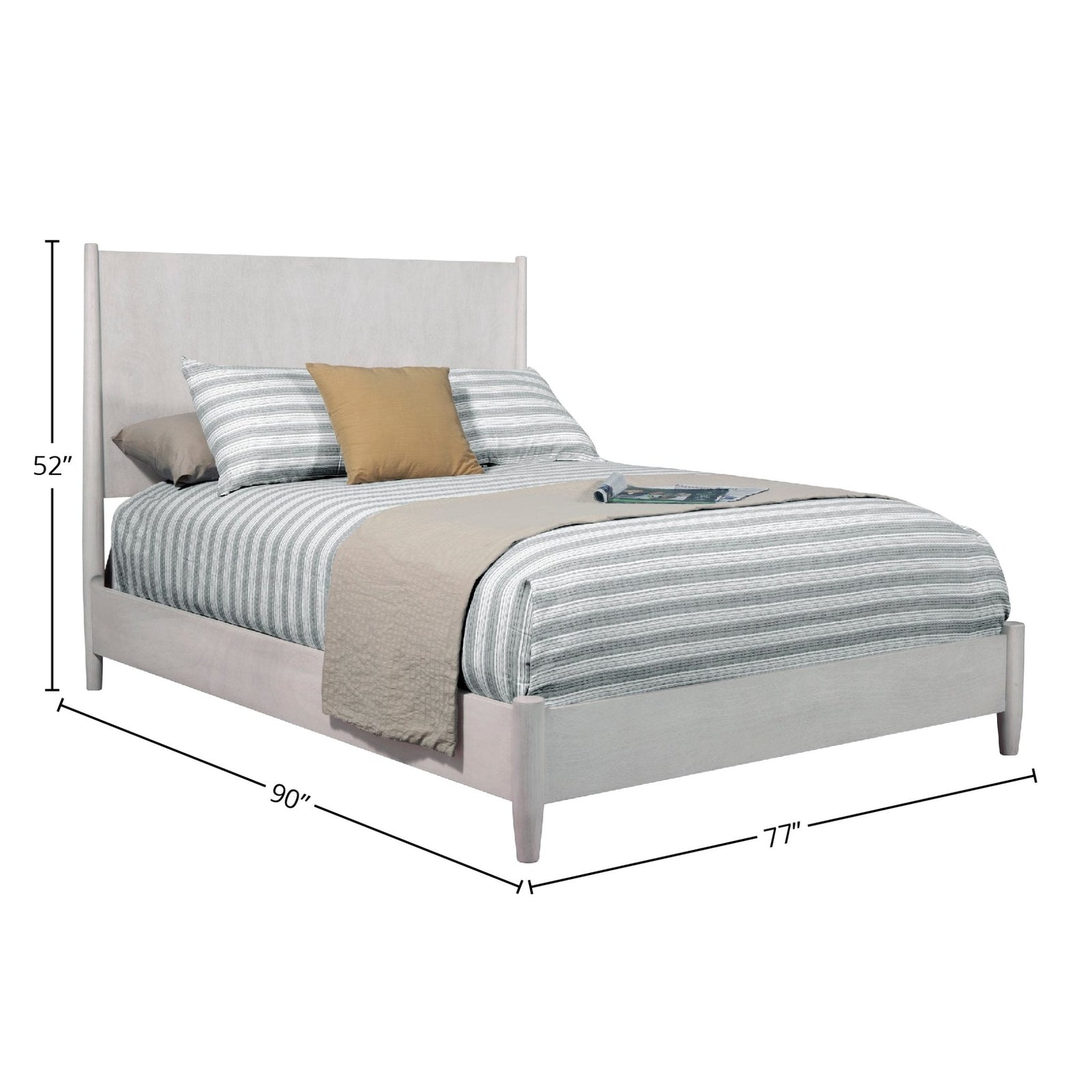 Cama con paneles Flynn, color gris