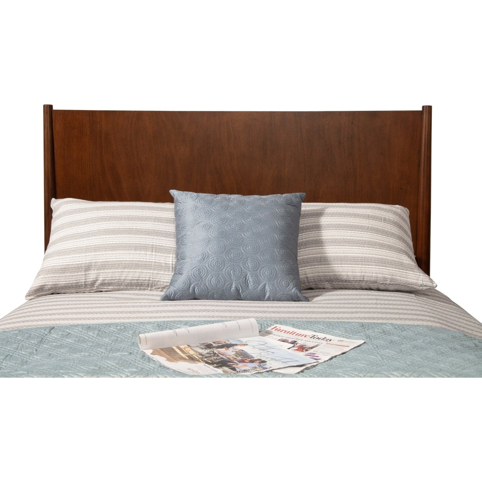 Cama con paneles Flynn, nogal