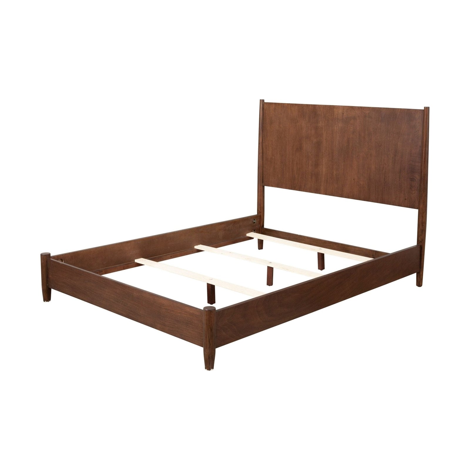 Cama con paneles Flynn, nogal